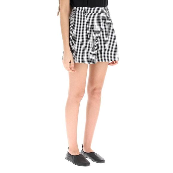 SIMONE ROCHA Gingham Cotton Shorts - Picture 2 of 4